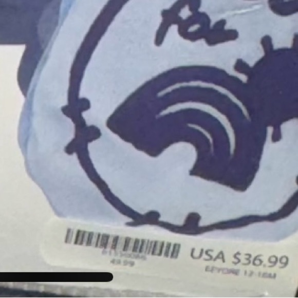 Spirit Halloween Eeyore infant costume size 12-18 months, missing tail - Picture 12 of 13